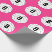 Papier Cadeau Joueur de volleyball Jersey Numéro et équipe Coule (Coin)