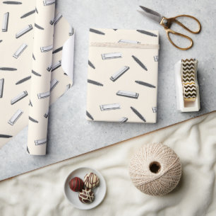Papier Cadeau Joueur d'harmonica