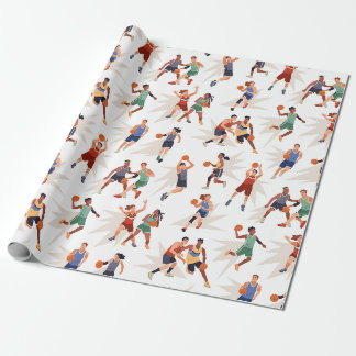 Papier Cadeau Joueurs de basket-ball