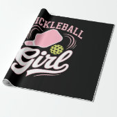 Papier Cadeau Joueuse de pickleball fille (Déroulé)