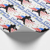 PAPIER CADEAU JOUEUSE DE SOFTBALL USA AIME LE DESIGN DE SOFTBALL (Coin)