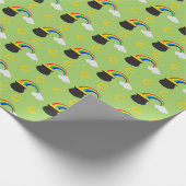 Papier Cadeau Joueuse St. Patrick’s Day Pot of Gold & Rainbow (Coin)