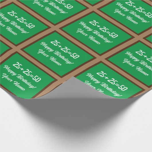 Papier Cadeau Jour d'anniversaire du professeur de mathématiques (Coin)