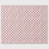 Papier Cadeau Jour de Derby - rose (Plat)