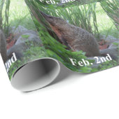 Papier Cadeau Jour de la marmotte (Coin rond)