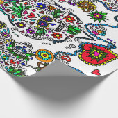 Papier Cadeau Jour De La Morte Candy Crâne Enveloppement Papier (Coin)