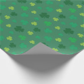 Papier Cadeau Jour de la Saint Patrick Motif Shamrock vert (Coin)