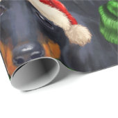 Papier Cadeau Jour de Noël à motif Dachshund Lover (Coin rond)