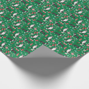 Papier Cadeau Jour de Noël du chien de Bull Terrier