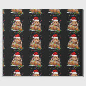 Papier Cadeau Jour de Noël du mignon Hamster (Plat)