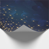 Papier Cadeau Jour de Noël Gold Midnight Blue (Coin)