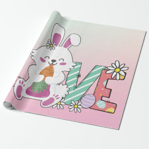 Papier Cadeau Jour de Pâques amusant Bunny