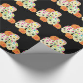 Papier Cadeau Jour des Crânes de Sucre Morts et Marigolds (Coin)