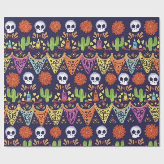 Papier Cadeau Jour Des Morts  (Plat)