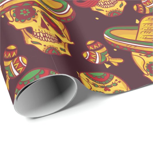 Papier Cadeau Jour des morts (Coin rond)