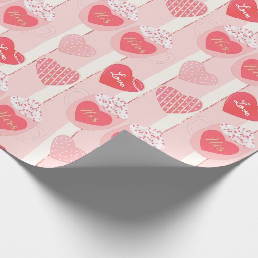 Papier Cadeau Jour des Valentines (Coin)