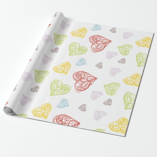 Papier Cadeau Jour des Valentines (Déroulé)