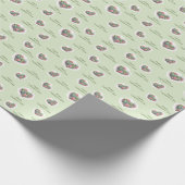 Papier Cadeau Jour des Valentines du Coeur Succulent Vert mou (Coin)