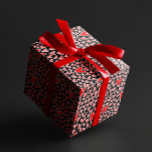 Papier Cadeau Jour des valentines Motifs des Coeurs rouges