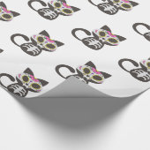 Papier Cadeau Jour du chat mort - Choisir la couleur arrière - p (Coin)