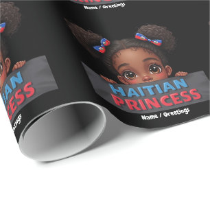 Papier Cadeau Jour du drapeau haïtien Jour Princesse haïtienne
