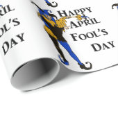 Papier Cadeau Jour du fou d'avril (Coin rond)