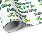 Papier Cadeau Jour du saut 29 février (Coin rond)