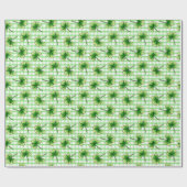 Papier Cadeau Jour du Shamrock vert En vichy plaid St. Patricks (Plat)