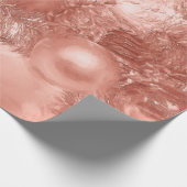 Papier Cadeau Jour férié de Noël Arbre Rose Gold (Coin)