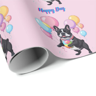 Papier Cadeau Jour heureux du bouledogue français Bouledogue fra