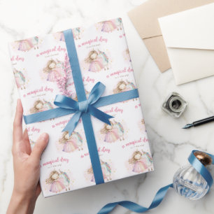 Papier Cadeau Jour Magique Licorne Anniversaire