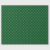 Papier Cadeau Jour vert blanc Polka Dot (Plat)