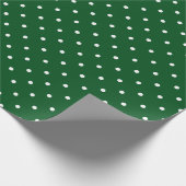 Papier Cadeau Jour vert blanc Polka Dot (Coin)