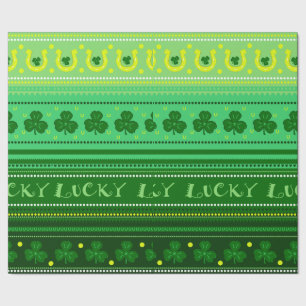 Papier Cadeau Jour vert de St Patricks du shamrock