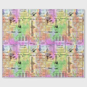 Papier Cadeau Journal aquarelle (Plat)