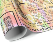 Papier Cadeau Journal aquarelle (Coin rond)