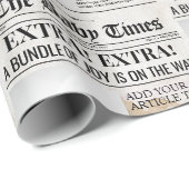 Papier Cadeau Journal de la Faire-part de grossesse surprise (Coin rond)