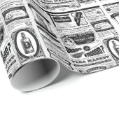 Papier Cadeau journal déplaisant (Coin rond)