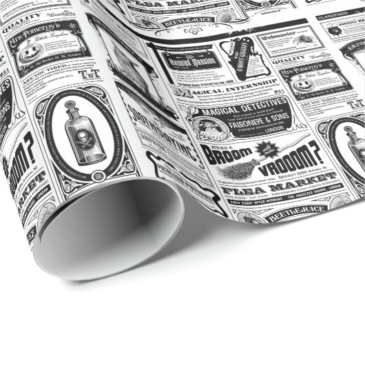 Papier Cadeau journal déplaisant (Coin rond)