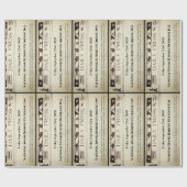 Papier Cadeau Journal personnalisé amusant (Plat)