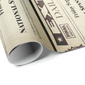 Papier Cadeau Journal personnalisé amusant (Coin rond)