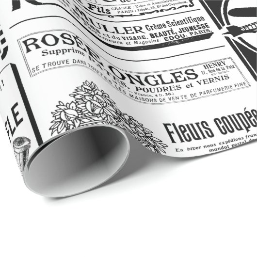 Papier Cadeau journal victorien (Coin rond)