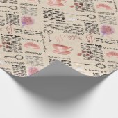 Papier Cadeau Journal vintage romantique (Coin)