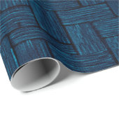Papier Cadeau Journaux de lin turquoise (Coin rond)