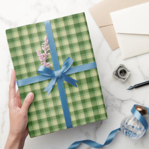 Papier Cadeau Journée de la Saint Patrick à Plaid Vert
