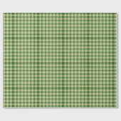 Papier Cadeau Journée de la Saint Patrick à Plaid Vert (Plat)
