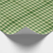 Papier Cadeau Journée de la Saint Patrick à Plaid Vert (Coin)