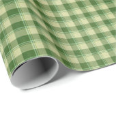 Papier Cadeau Journée de la Saint Patrick à Plaid Vert (Coin rond)