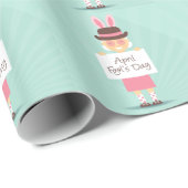 Papier Cadeau journée des fous d'avril (Coin rond)