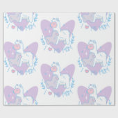 Papier Cadeau journée des mères heureuses llama bébé (Plat)